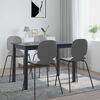 vidaXL Dining Table Black Solid rubber wood frame 44.9 x 28.0 x 29.5 in
