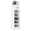 vidaXL Shoe Cabinet White Engineered wood, iron, aluminum alloy Medium
