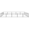 vidaXL Dog Kennel Black Steel Large Durable Dog Kennel Rectangular