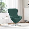vidaXL Egg Chair Dark Green 24.80 x 28.74 x 35.43 in Velvet