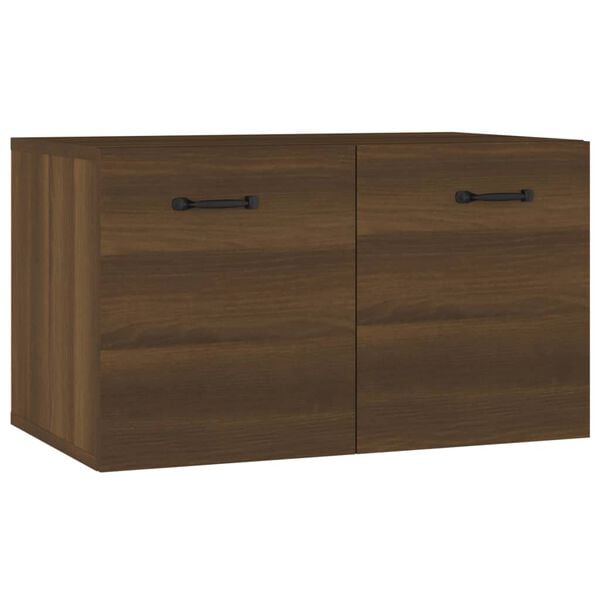 vidaXL Floating Cabinet Brown Oak Engineered Wood Compact Wall Cabinet