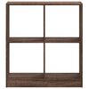 vidaXL Bookcase Brown Oak Engineered wood Medium Bookcase Rectangular