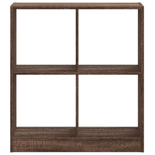 vidaXL Bookcase Brown Oak Engineered wood Medium Bookcase Rectangular