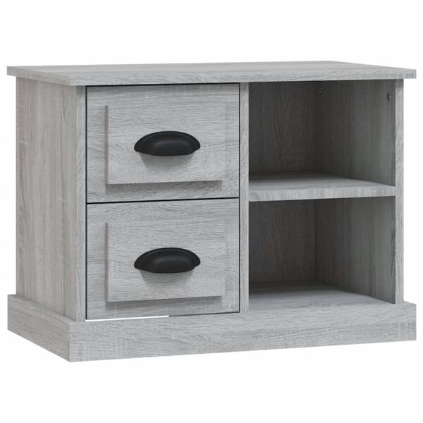vidaXL Bedside Cabinet Grey Sonoma Engineered wood 23.6x14.0x17.7 in