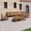 vidaXL Garden Lounge Set Honey brown Solid pine wood Medium Modular