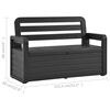 vidaXL Patio Storage Bench 52.2" Plastic Anthracite