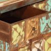 vidaXL Drawer Cabinet Multicolor Solid Reclaimed Wood, Iron