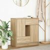 vidaXL Sideboard Sonoma oak Engineered wood 27.8x13.4x29.3 in Sideboard