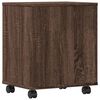 vidaXL Printer Stand with Wheels Brown Oak 16.1"x12.6"x18.9"