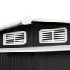 vidaXL Garden Shed Anthracite Galvanized Steel Large Sliding Components
