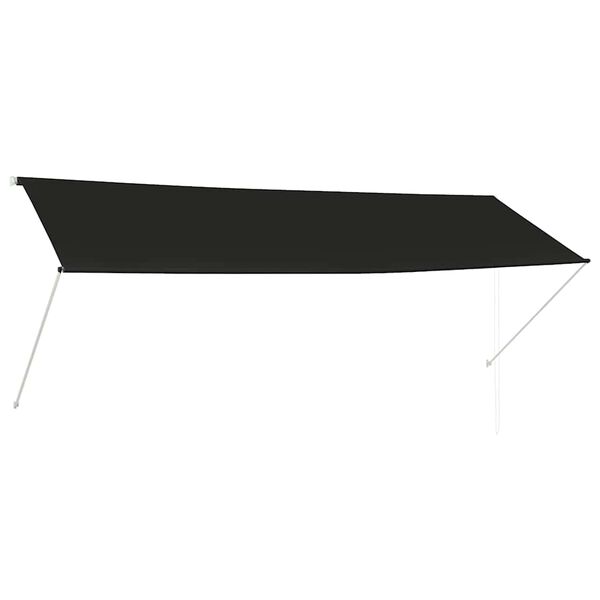 vidaXL Awning Anthracite Steel frame, 100% polyester fabric with PA coating
