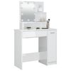vidaXL Dressing Table Glossy White Engineered wood, Acrylic Dressing Table