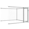 vidaXL Dog Cage Grey Galvanized steel Extra Large Doors Dog Cage