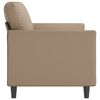 vidaXL 2-seater Sofa Cappuccino Faux leather 55.1 in Durable