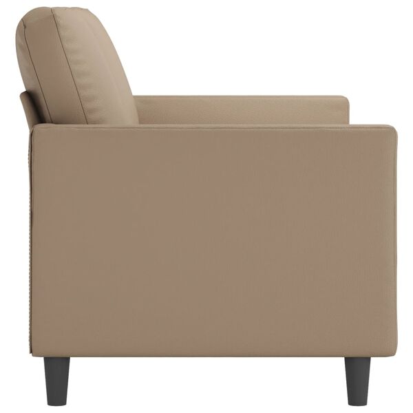 vidaXL 2-seater Sofa Cappuccino Faux leather 55.1 in Durable