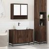 vidaXL Bathroom Furniture Set Brown oak Engineered wood, metal Medium