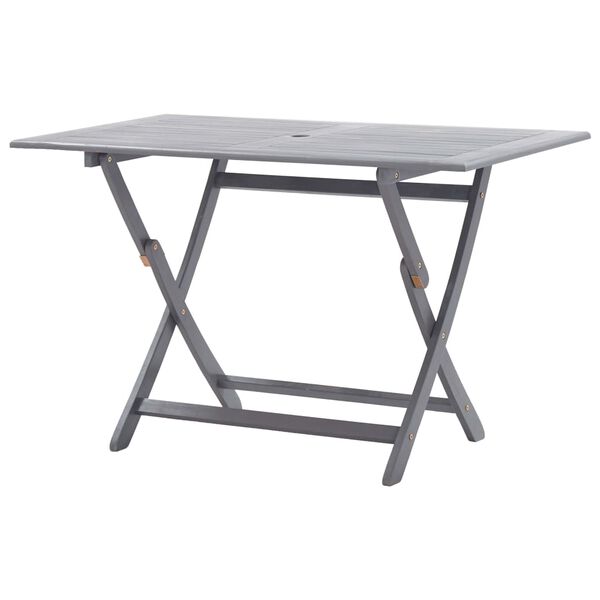 vidaXL Dining Table Grey with a natural finish