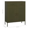 vidaXL Storage Cabinet Olive Green Steel 31.5 x 13.8 x 40.0 in