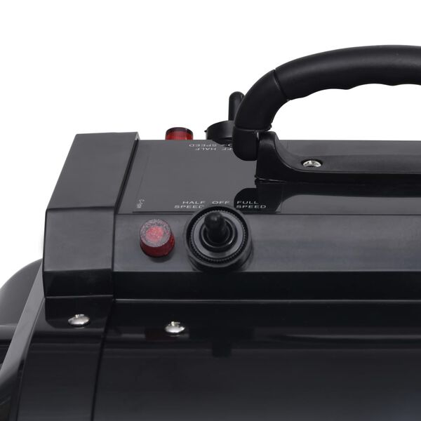 vidaXL Pet Dryer Black ABS Plastic Medium Portable Pet Dryer