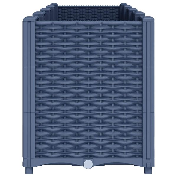 vidaXL Garden Planter Blue Grey Polypropylene Large Modular