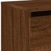 vidaXL Wall-mounted Bedside Cabinet Brown Oak Engineered Wood Medium