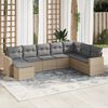 vidaXL Garden Sofa Set Beige, Light Grey
