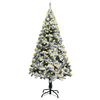 vidaXL Artificial Christmas Tree Green PVC 7.9 ft tall, 4.9 ft wide