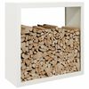 vidaXL Firewood Rack White 39.4x15.7x39.4" Steel