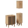 vidaXL Bathroom Furniture Set Honey Solid pine wood, engineered wood