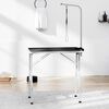 vidaXL Bath Grooming Table Black Engineered wood, Powder-coated iron