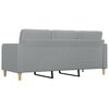 vidaXL 3-seater Sofa Light Grey Fabric (100% polyester), metal, textilene