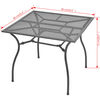 vidaXL Outdoor Table Anthracite Steel 35.4 in x 35.4 in Durable