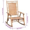 vidaXL Rocking Chair with Cushion Bamboo