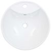vidaXL Wash Basin with Overflow 18.3x7.1" Ceramic White