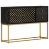 vidaXL Sideboard Black and Gold Solid Mango Wood, Iron Medium Sideboard