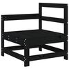 vidaXL Garden Corner Sofa Black Solid pine wood Medium Modular
