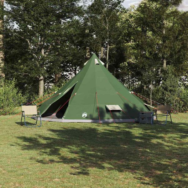 vidaXL Family Tipi Tent Folding with Roof Green 560 x 560 x 300 cm