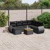 vidaXL Garden Sofa Set Black