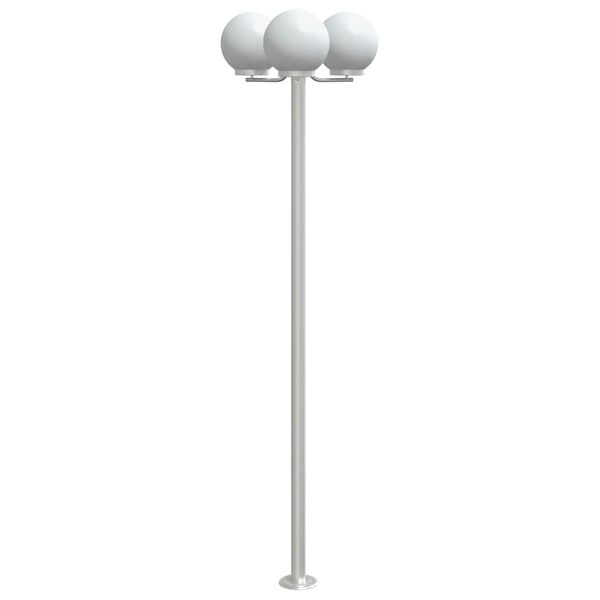 vidaXL Outdoor Floor Lamp Silver Stainless Steel Extra Tall