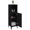 vidaXL Bathroom Cabinet Black Engineered wood, Metal Standard