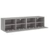 vidaXL TV Wall Cabinet Set of 2 Grey Sonoma Engineered wood Standard
