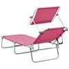 vidaXL Sun Lounger Pink