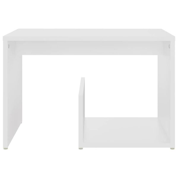 vidaXL Side Table White Engineered wood Medium Side Table Rectangular