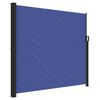 vidaXL Retractable Side Awning Blue 100% polyester with PU coating