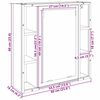 vidaXL Bathroom Mirror Cabinet Beige 60 x 16 x 60 cm Engineered wood