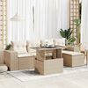 vidaXL Garden Sofa Set Beige, Cream White