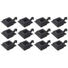 vidaXL Solar Lamp Set of 12 Black Plastic and metal Compact Solar
