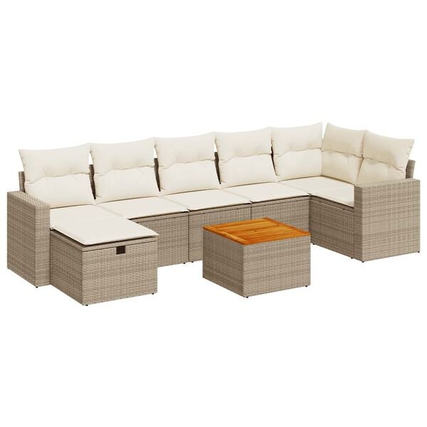 vidaXL Garden Sofa Set Beige