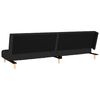 vidaXL Sofa Bed Black Polyester fabric, Wood, Plastic, Foam 2-Seater