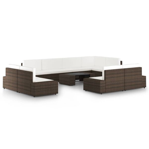 vidaXL Garden Lounge Set Brown